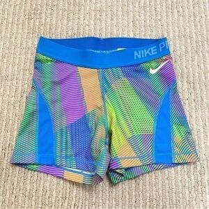 Nike Colorful Printed Dri-Fit Pull-On Shorts Size Small Women